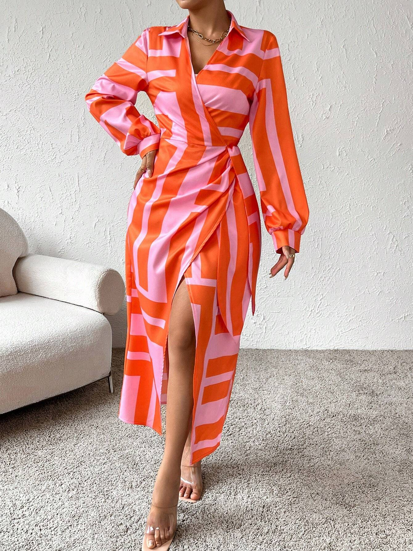 AMELIA | Vestido estampado cruzado