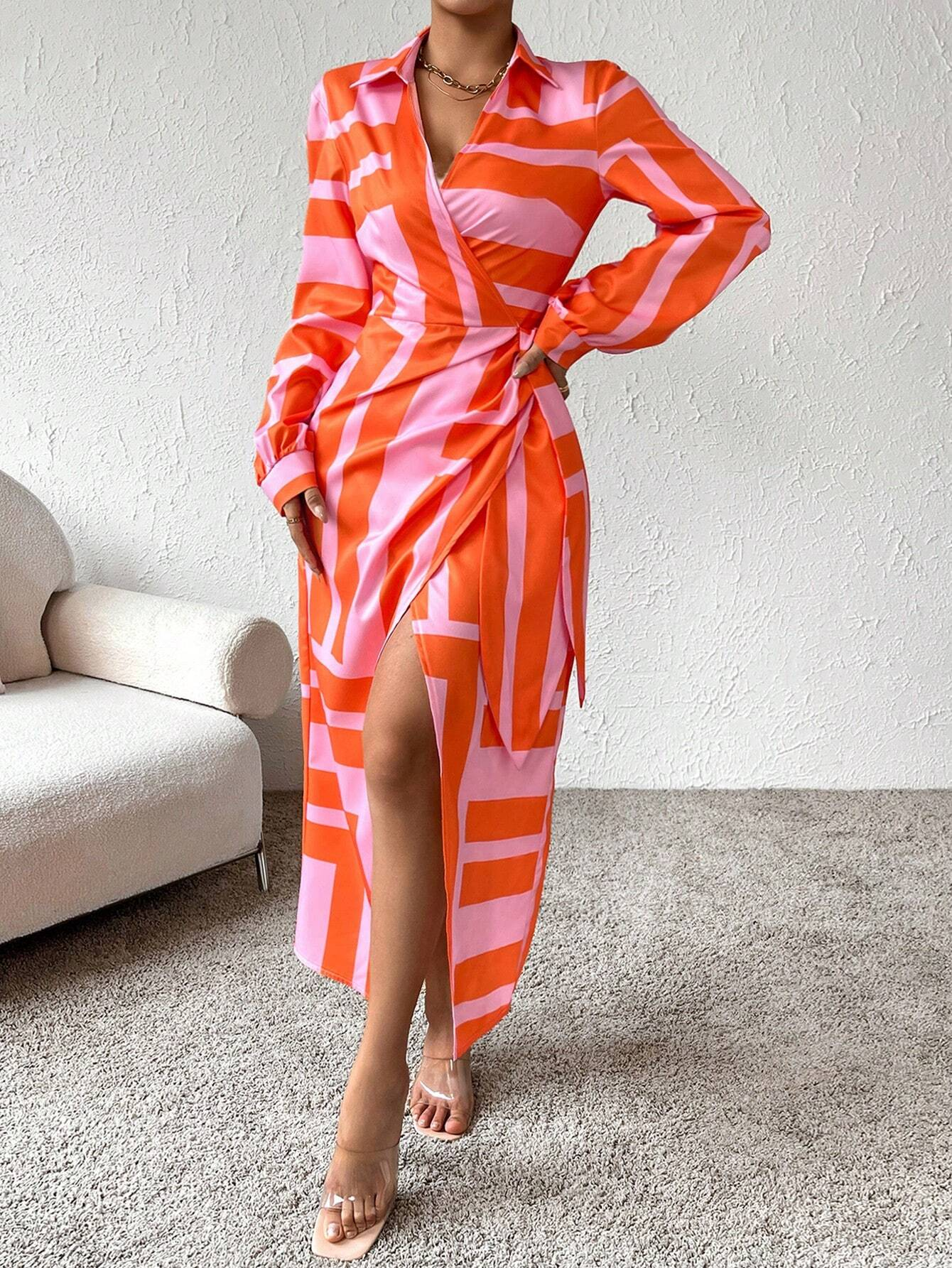 AMELIA | Vestido estampado cruzado