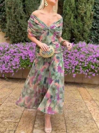 ALMA | Vestido largo con cuello en V