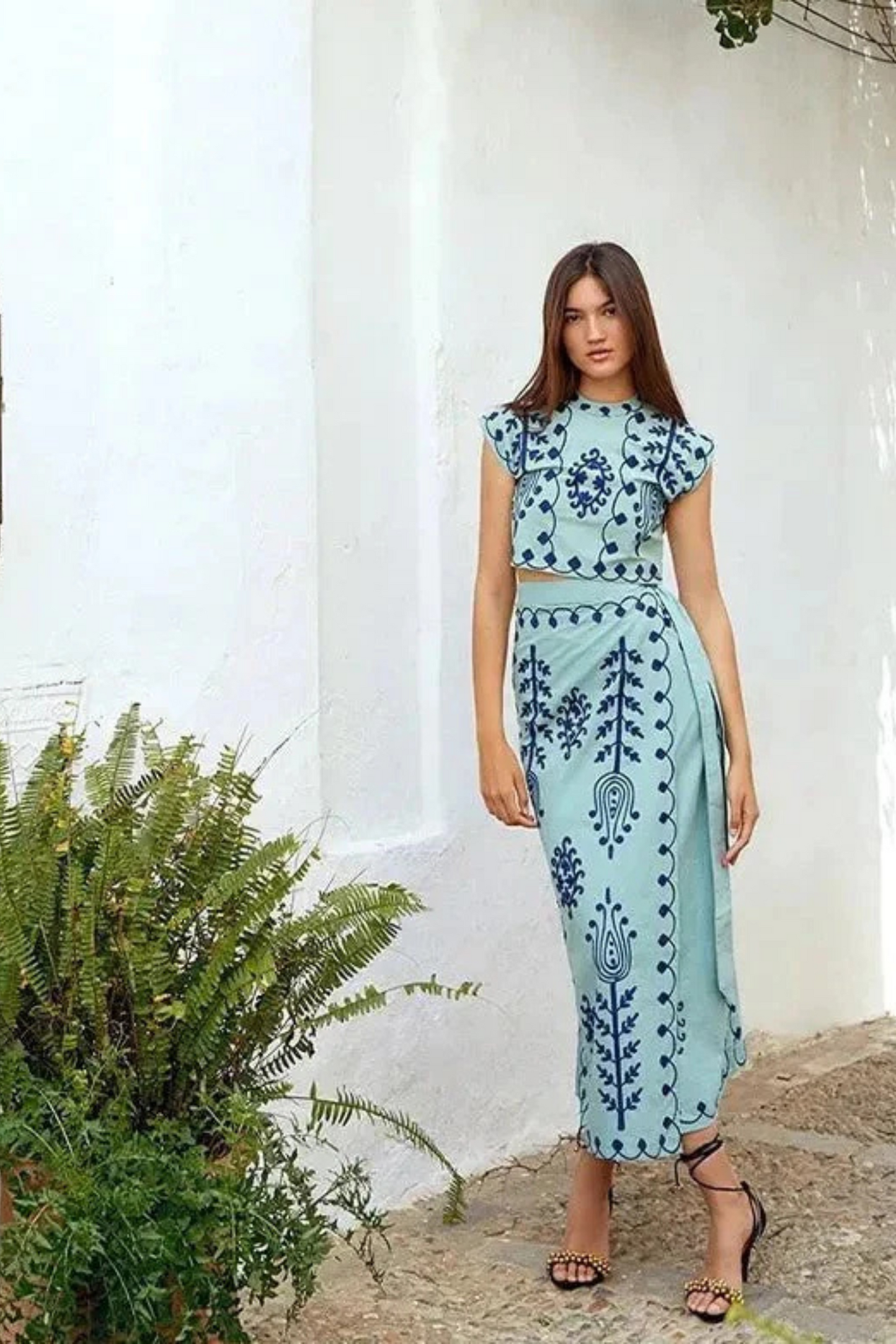 MARA | Conjunto de top y falda larga