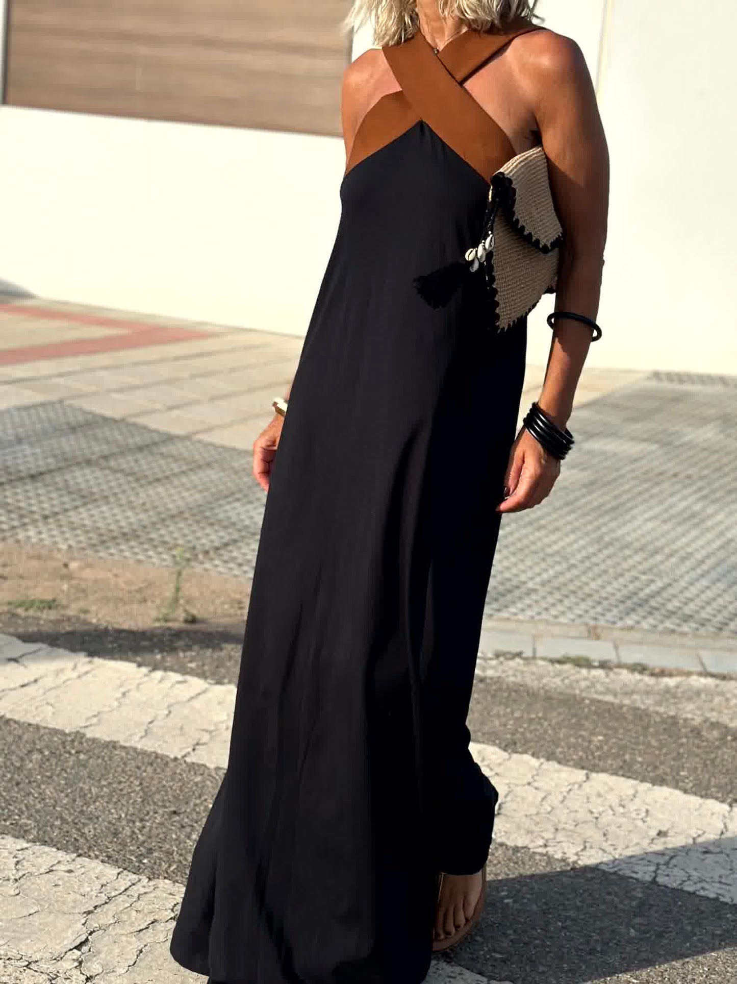 CANELA | Vestido con escote cruzado