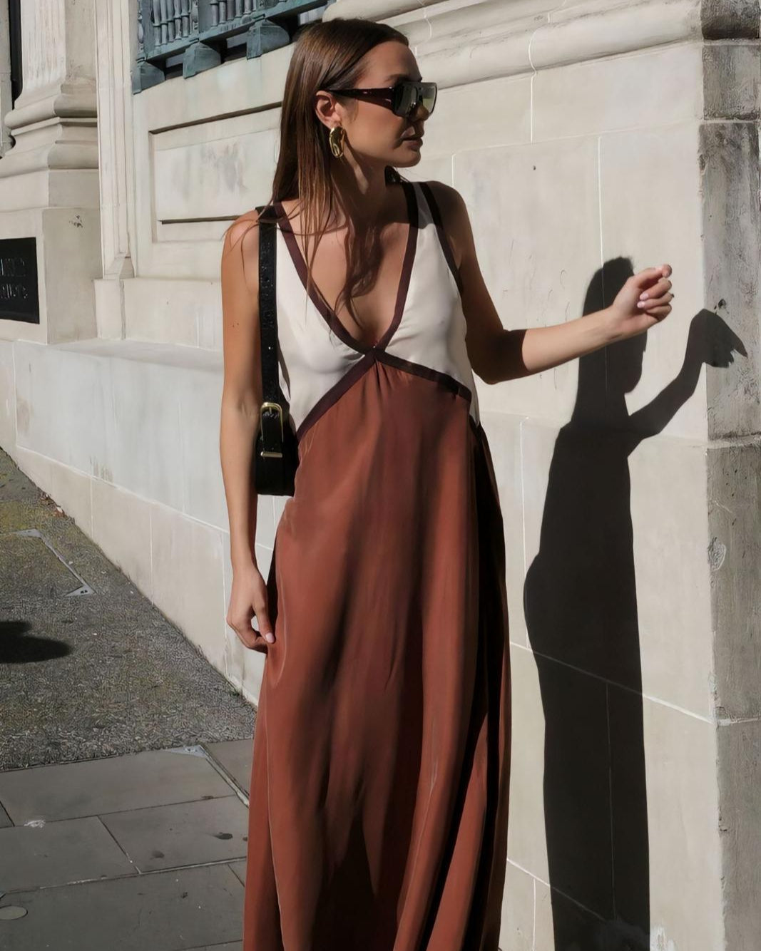 DONNA | Vestido largo con cuello V