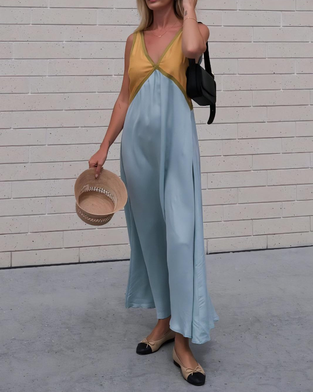 DONNA | Vestido largo con cuello V