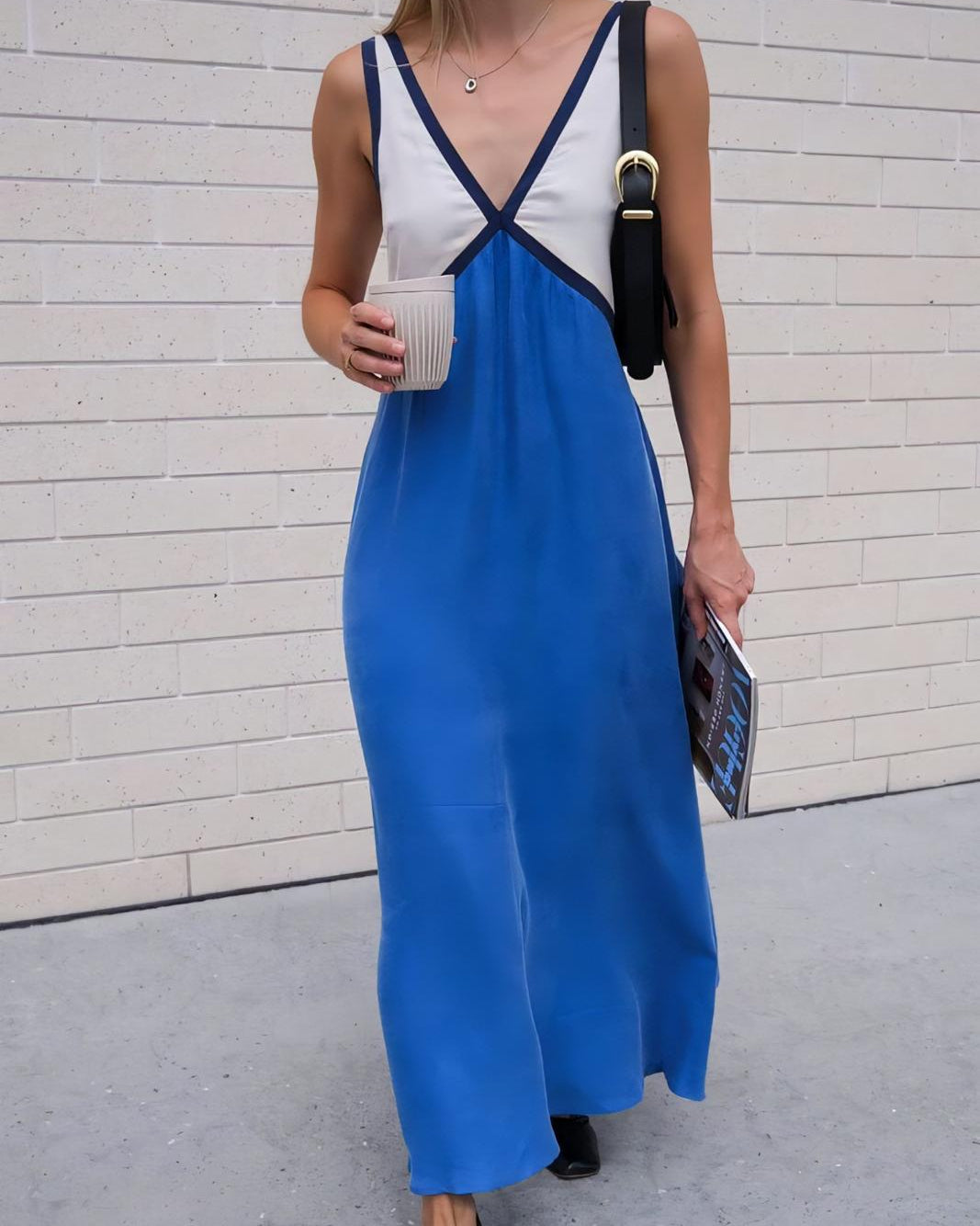 DONNA | Vestido largo con cuello V