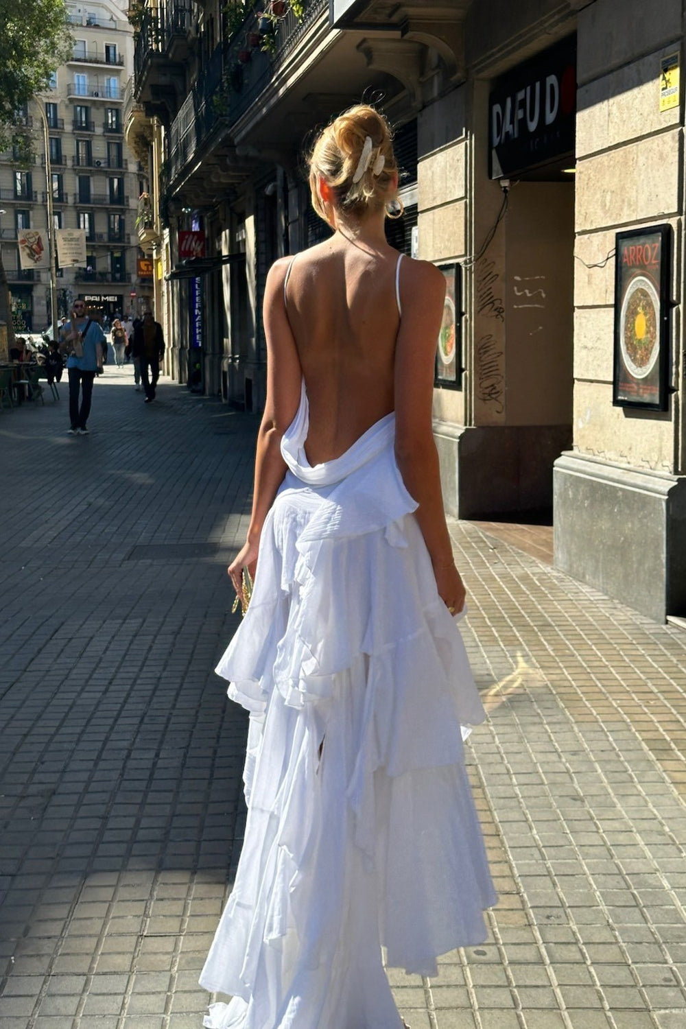 ÁNGELA | Vestido largo con volantes