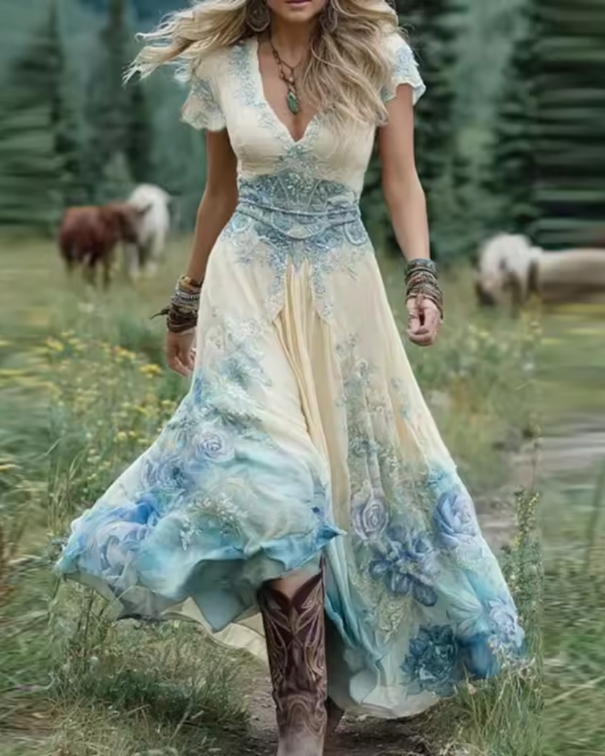 CELESTE | Vestido con diseño floral