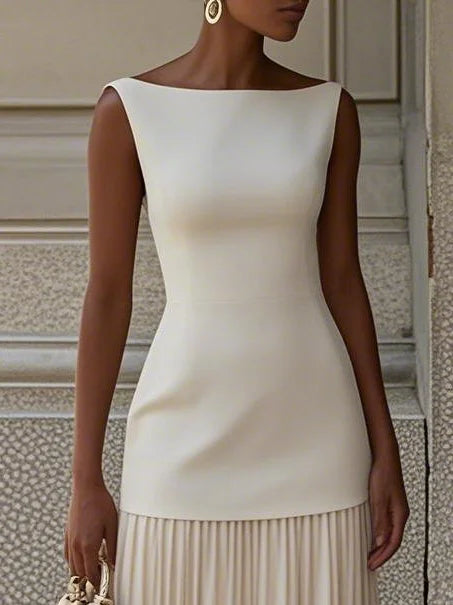 ELVIRA | Vestido largo plisado de diseño