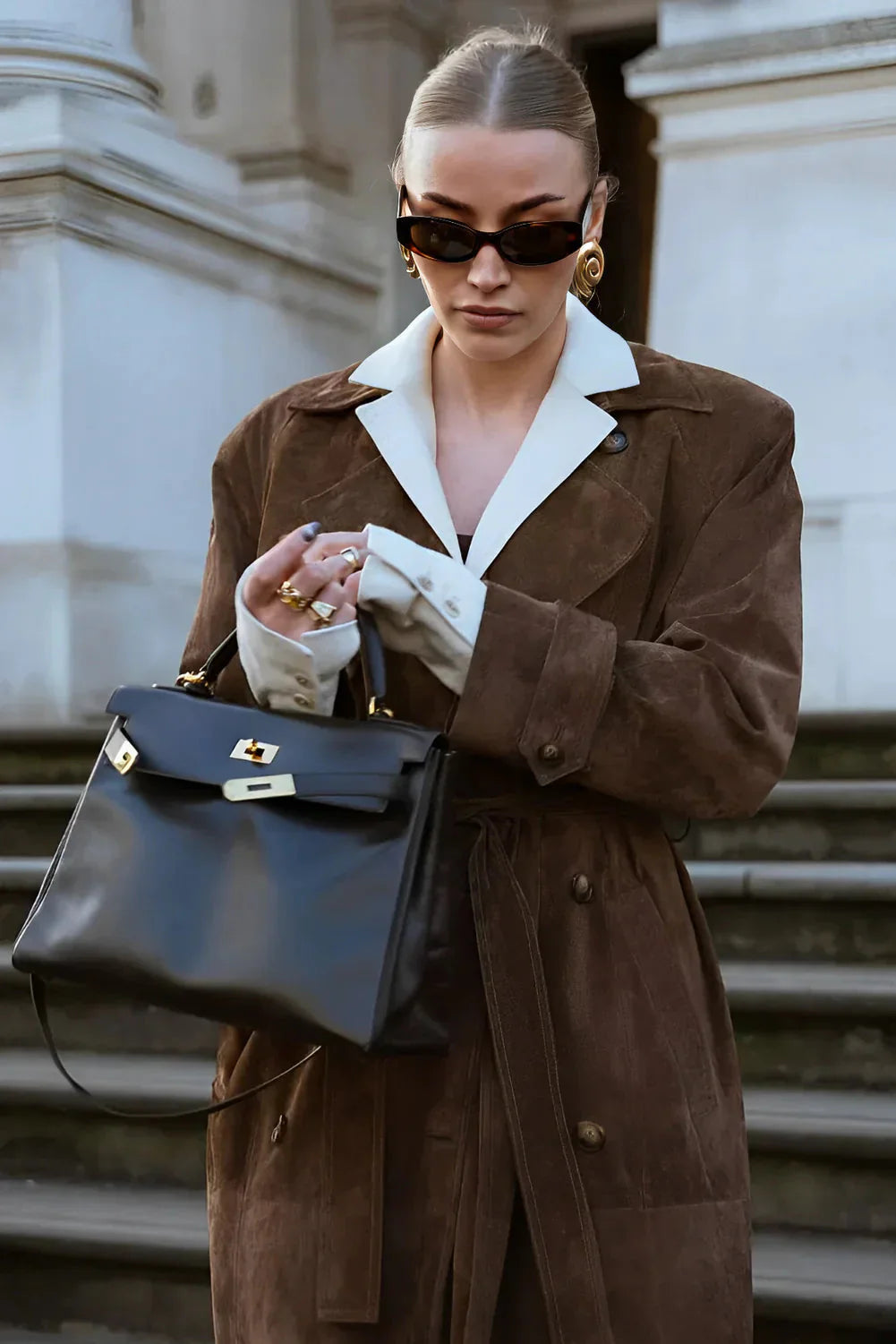 HARLOW | Trench aterciopelado