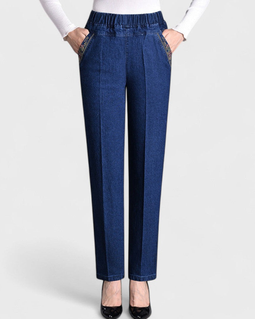 MAIRA | Vaqueros bolsillos laterales y cintura elástica