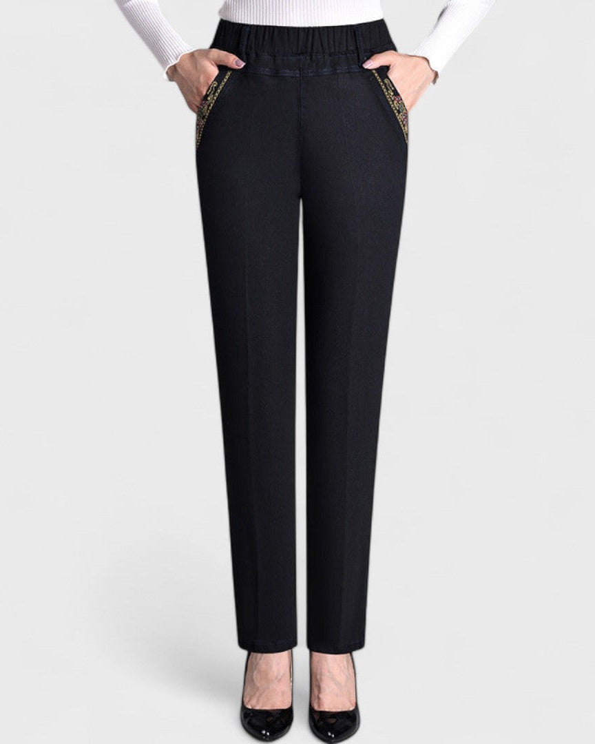 MAIRA | Vaqueros bolsillos laterales y cintura elástica