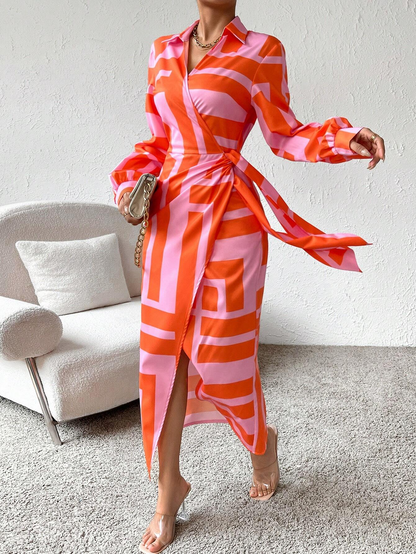 AMELIA | Vestido estampado cruzado