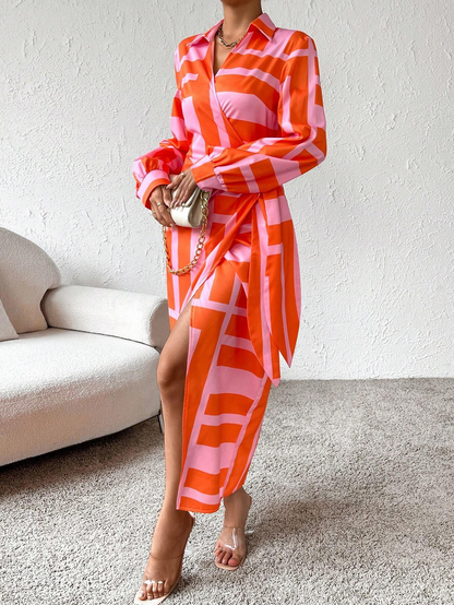 AMELIA | Vestido estampado cruzado