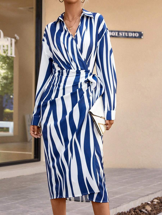 AMELIA | Vestido estampado cruzado