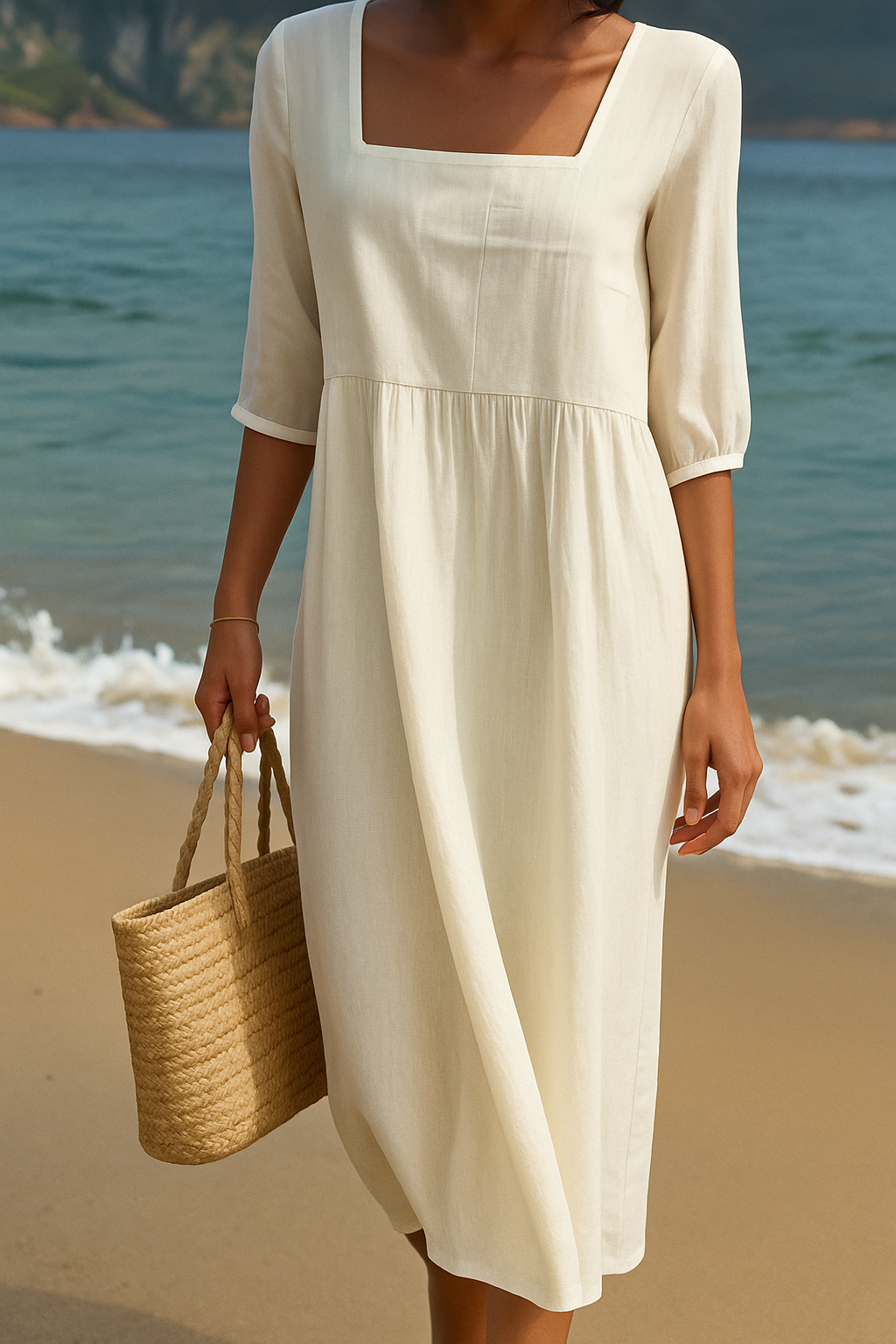 STELLA | Vestido natural casual