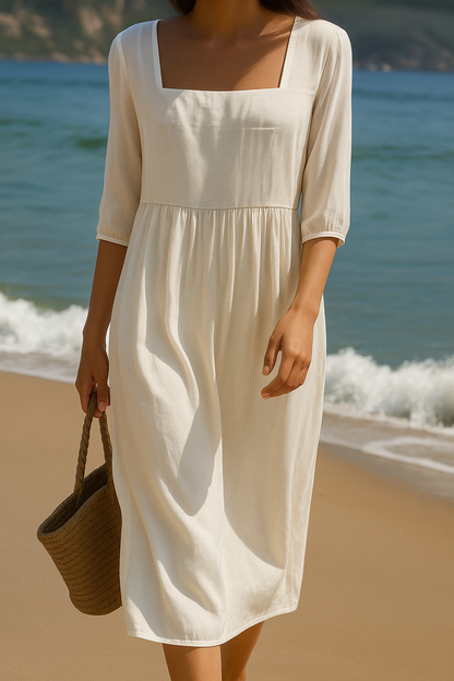 STELLA | Vestido natural casual