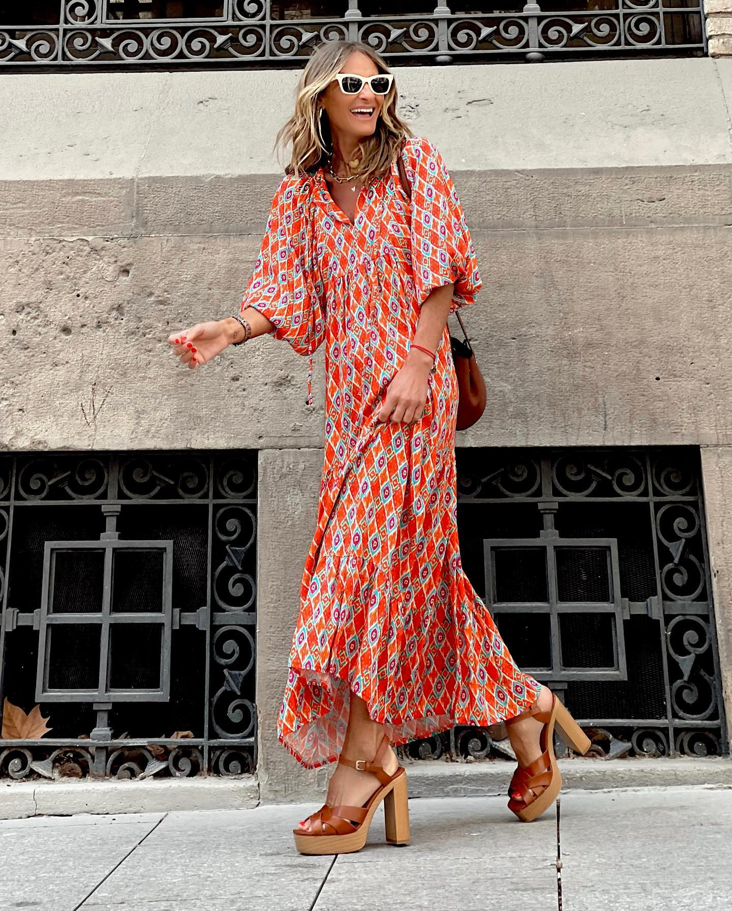 ZAIRA | Vestido estampado de temporada