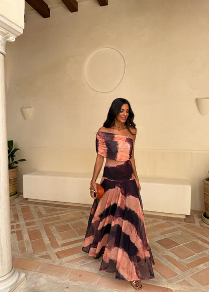 LUNA | Vestido tie dye maxi de diseño