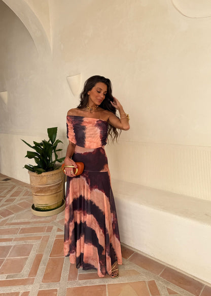 LUNA | Vestido tie dye maxi de diseño