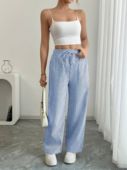 DOMÍNICA | Pantalón ancho rayado