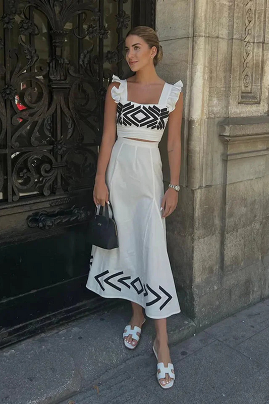 LEONOR | Conjunto de top y falda