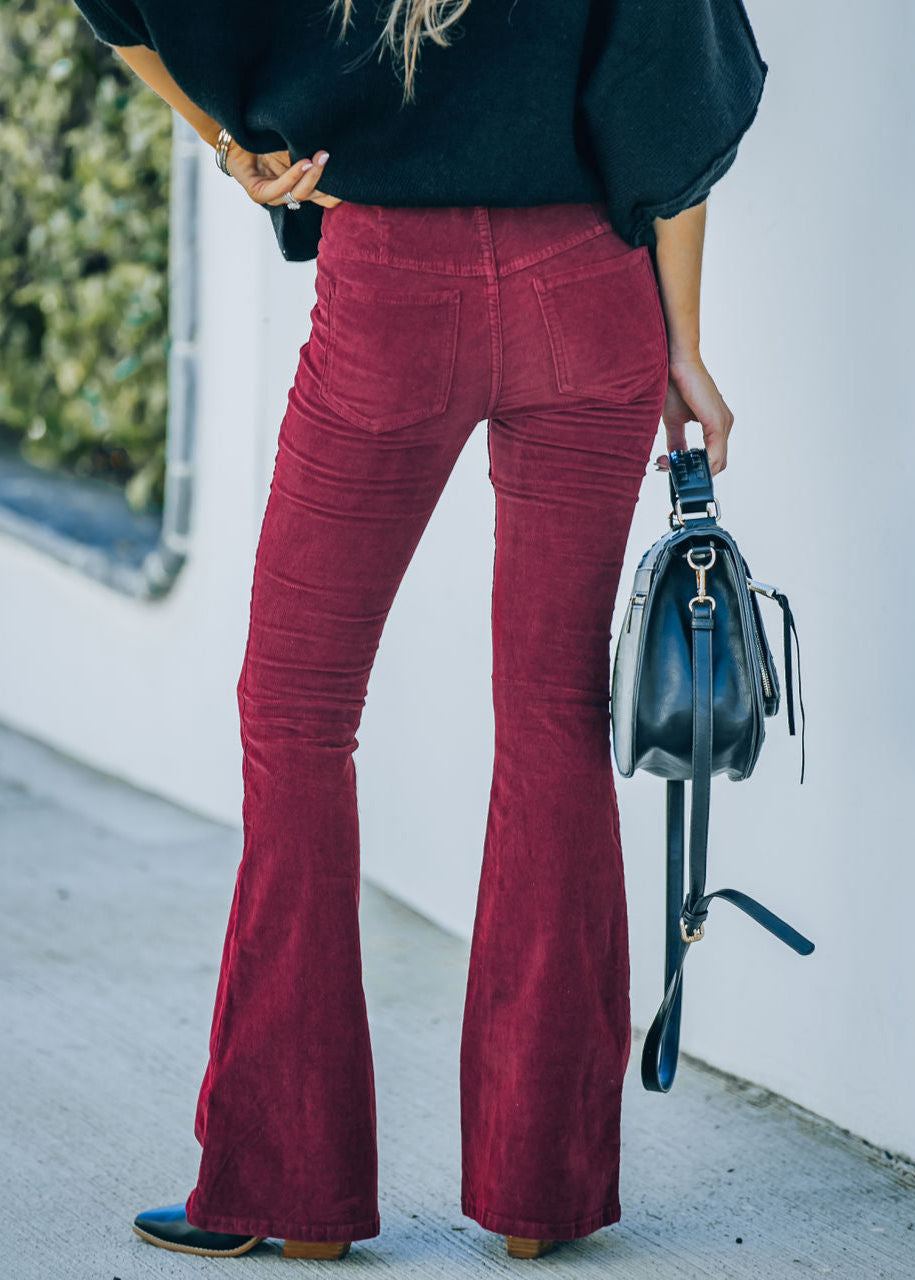 CHLOE | Pantalones acampanados de pana