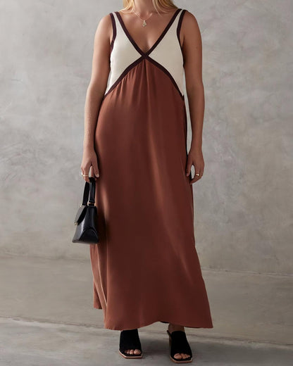 DONNA | Vestido largo con cuello V