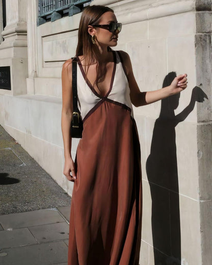 DONNA | Vestido largo con cuello V