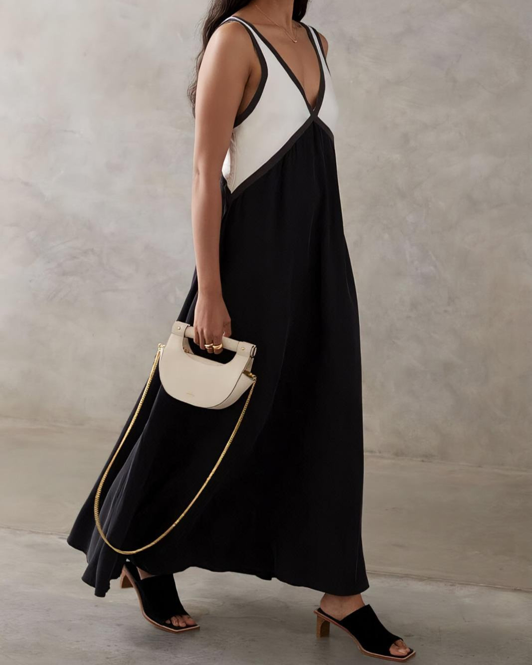 DONNA | Vestido largo con cuello V