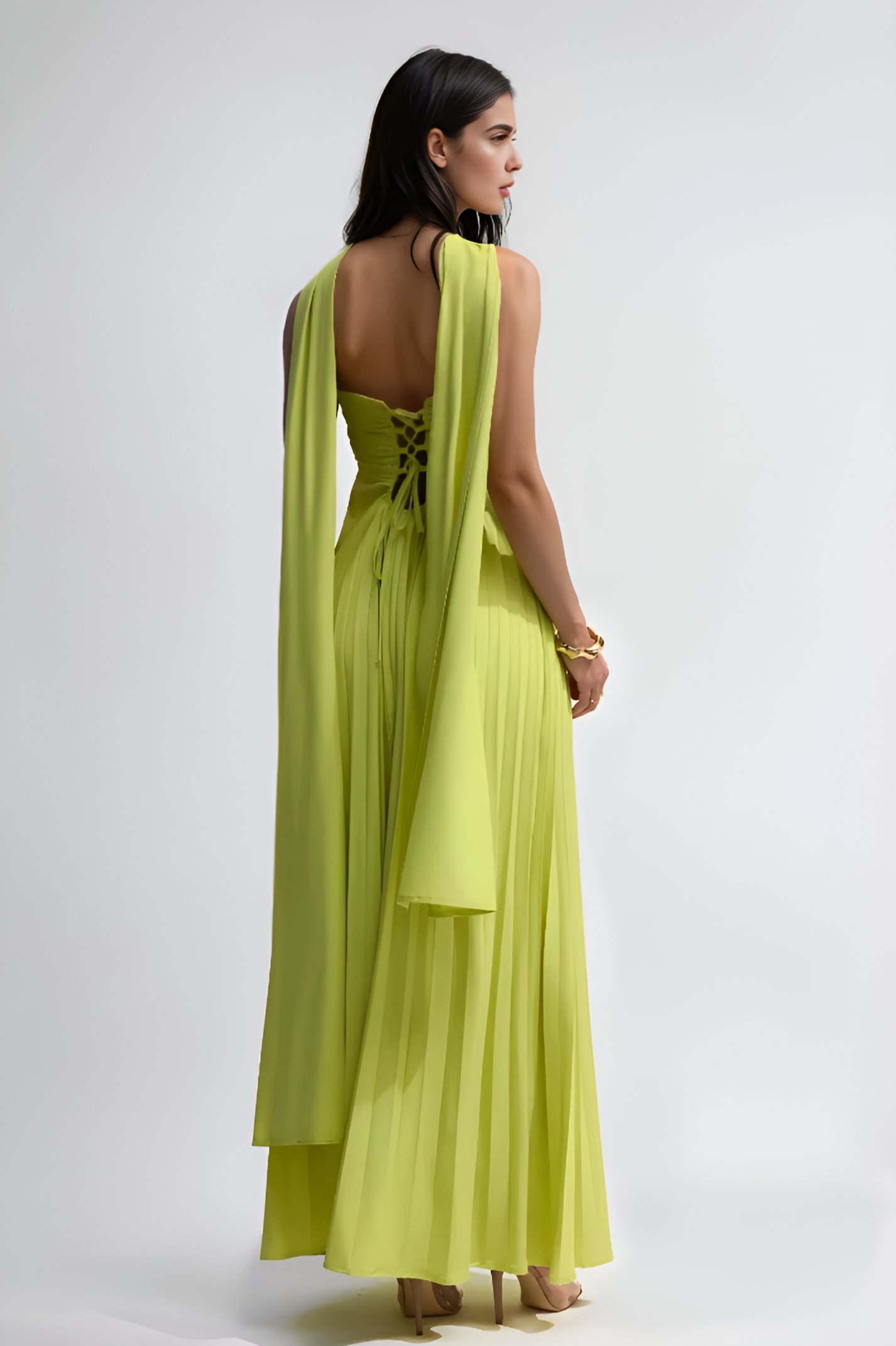 ISABELA | Vestido largo plisado