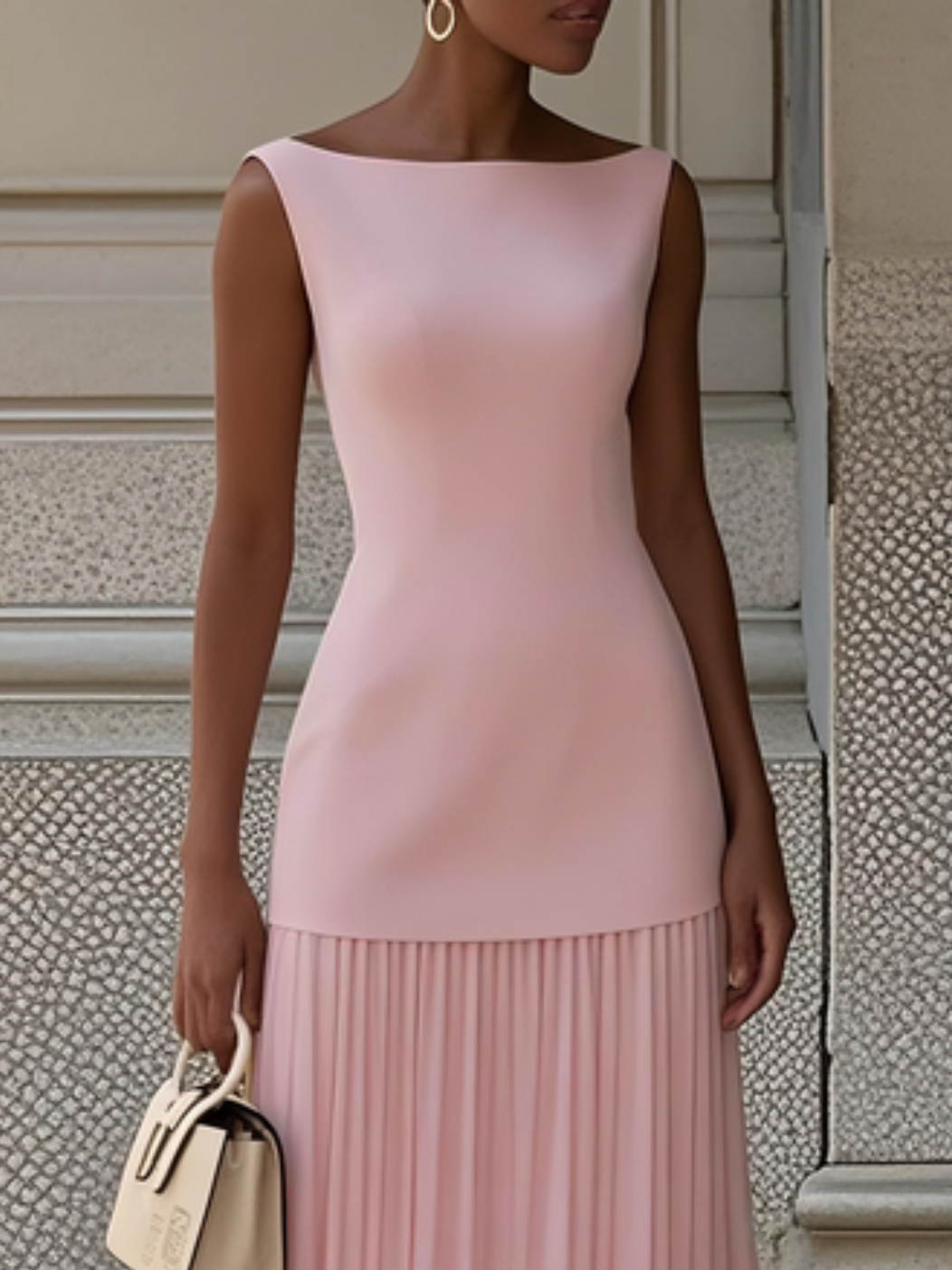 ELVIRA | Vestido largo plisado de diseño