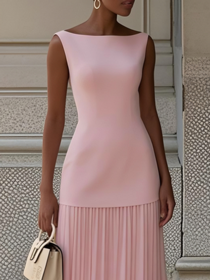 ELVIRA | Vestido largo plisado de diseño