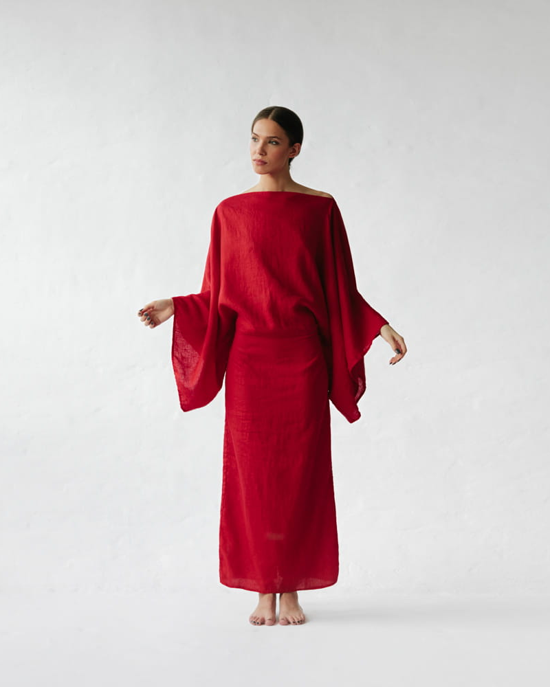 NOURA | Vestido largo de lino