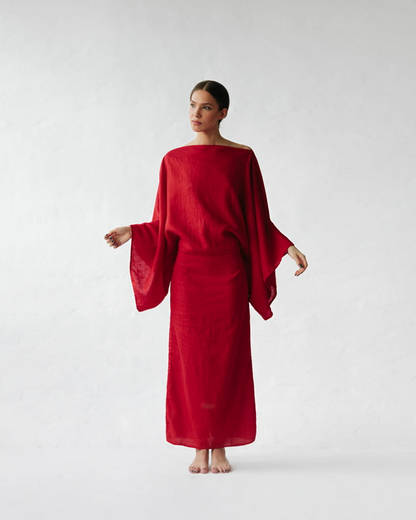 NOURA | Vestido largo de lino