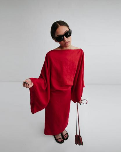 NOURA | Vestido largo de lino