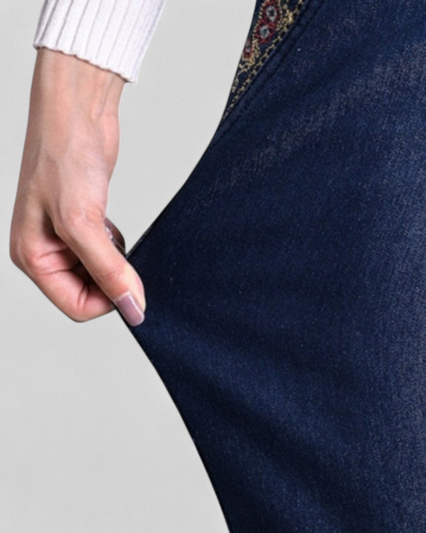 MAIRA | Vaqueros bolsillos laterales y cintura elástica